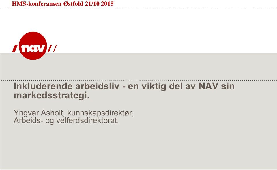 av NAV sin markedsstrategi.