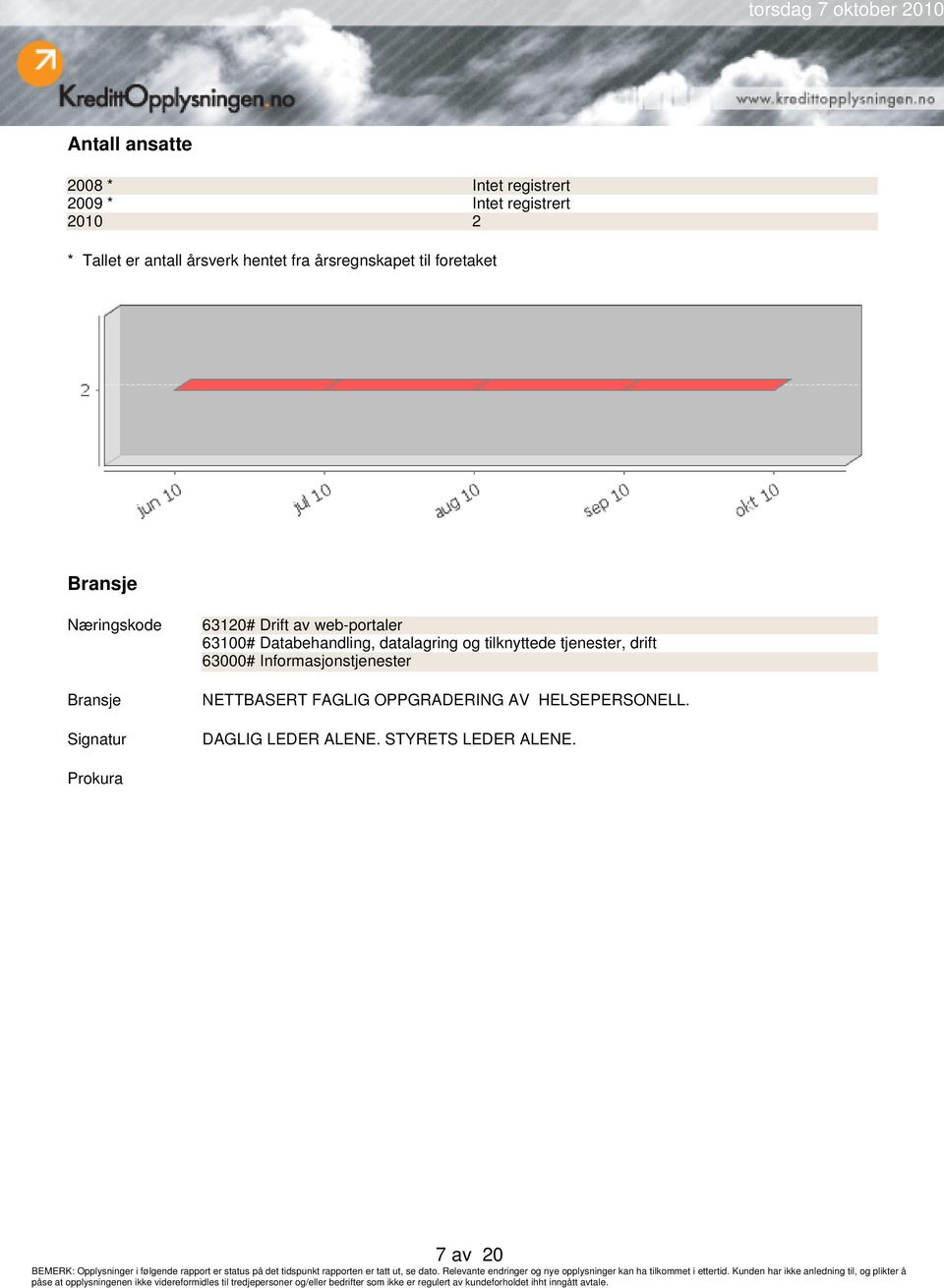 web-portaler 63100# Databehandling, datalagring og tilknyttede tjenester, drift 63000#