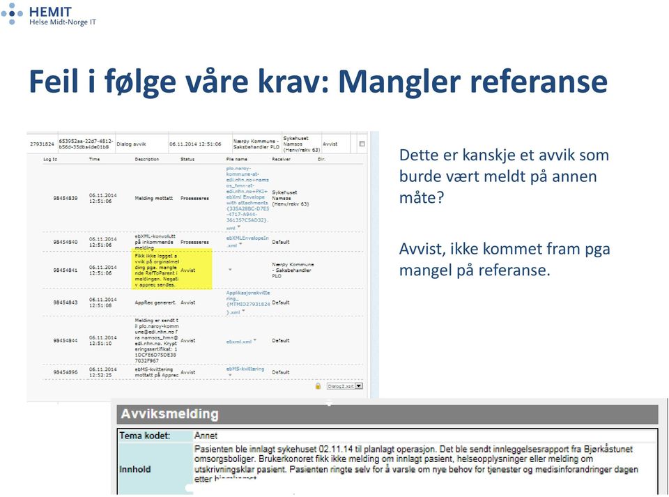 som burde vært meldt på annen måte?