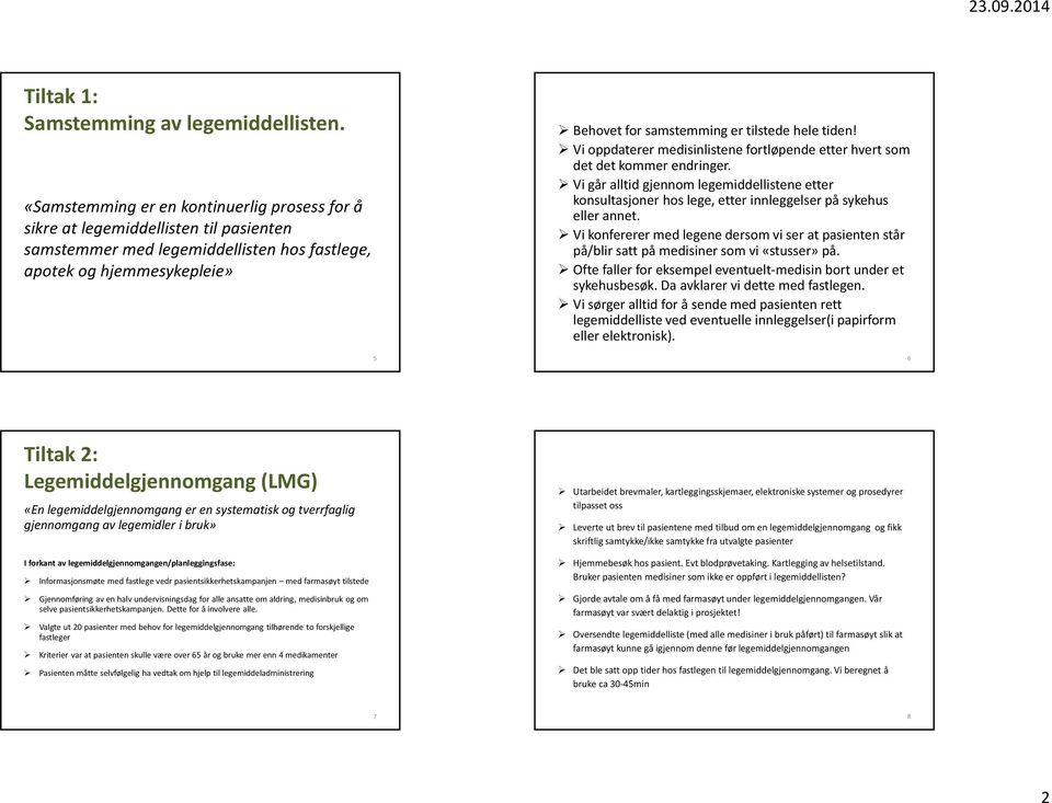 hele tiden! Vi oppdaterer medisinlistene fortløpende etter hvert som det det kommer endringer.