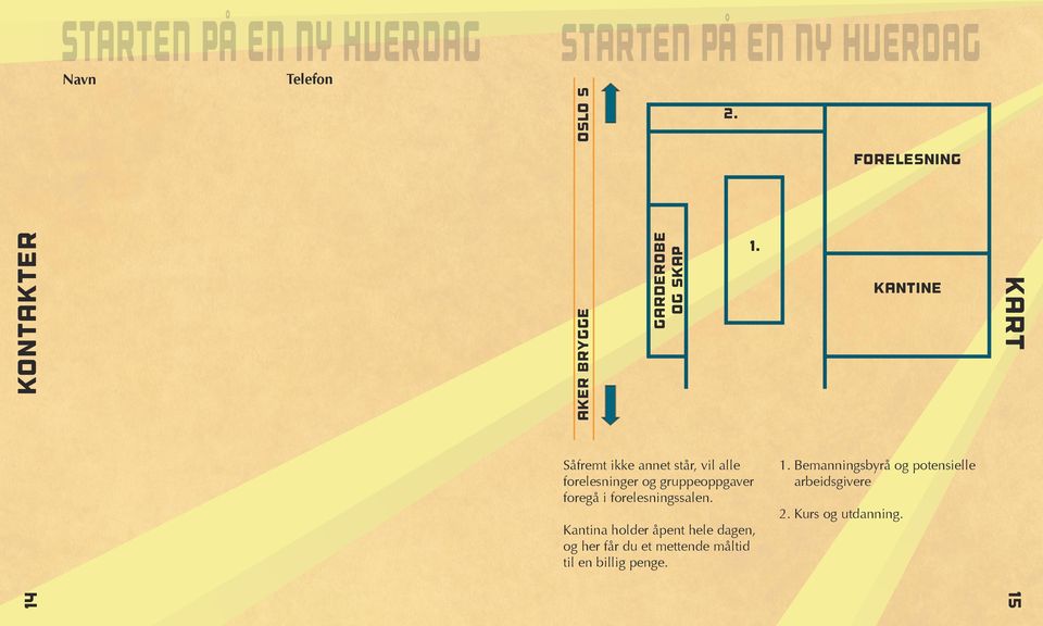 forelesningssalen. Kantine Kart Kontakter Forelesning 1.