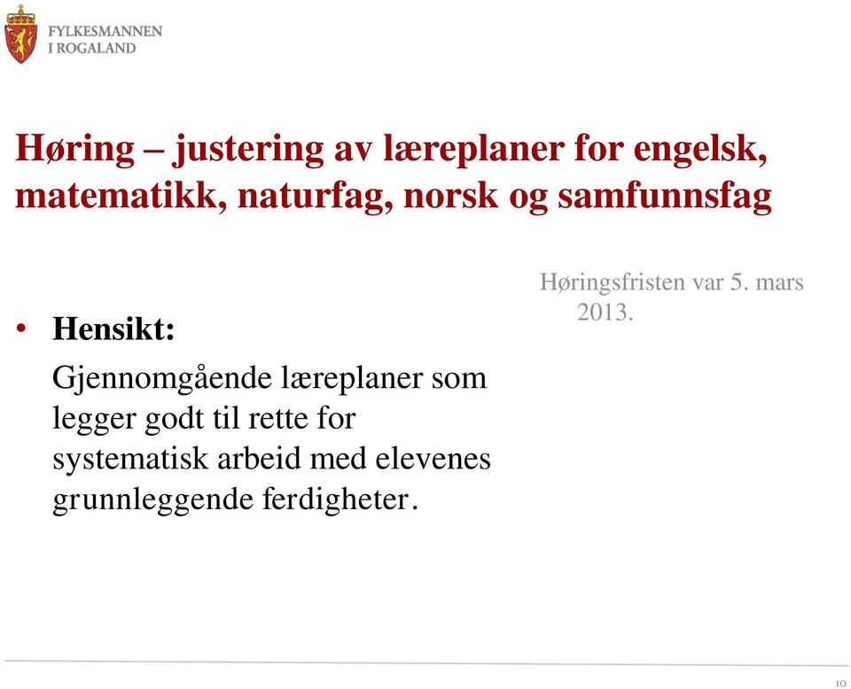 læreplaner som legger godt til rette for systematisk arbeid