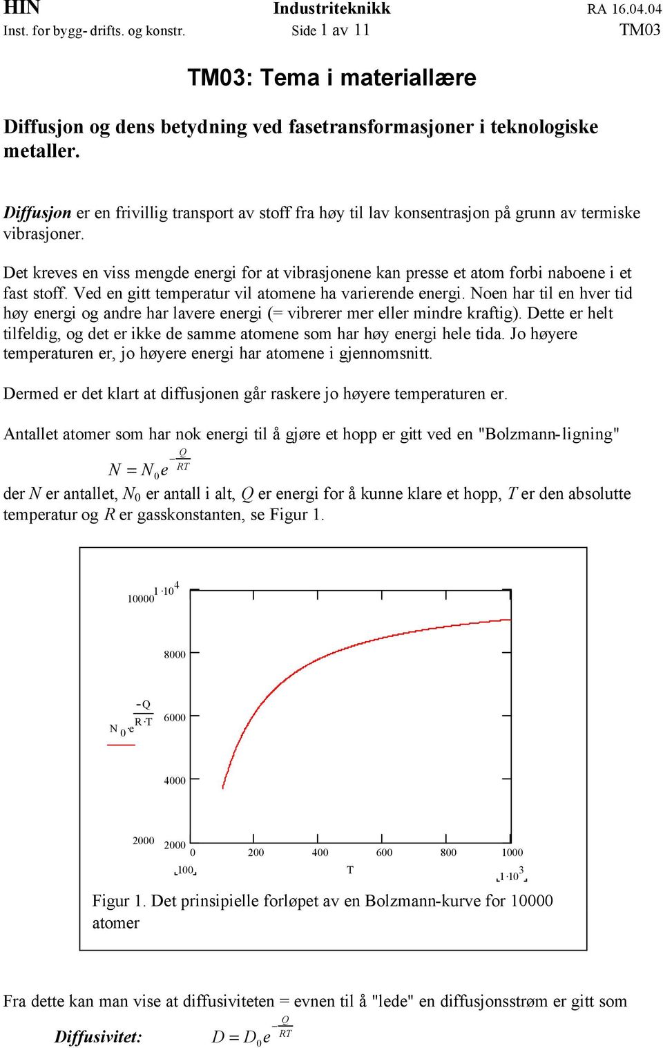 Det kreves en viss mengde energi for at vibrasjonene kan presse et atom forbi naboene i et fast stoff. Ved en gitt temperatur vil atomene ha varierende energi.