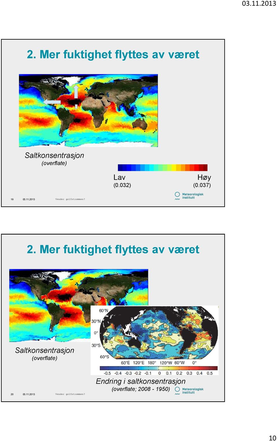 037) 19  (overflate) 20 Endring i saltkonsentrasjon