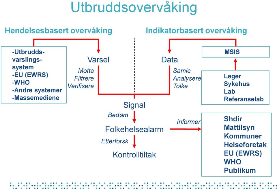 Verifisere Varsel Bedøm Etterforsk Signal Folkehelsealarm Kontrolltiltak Data Samle