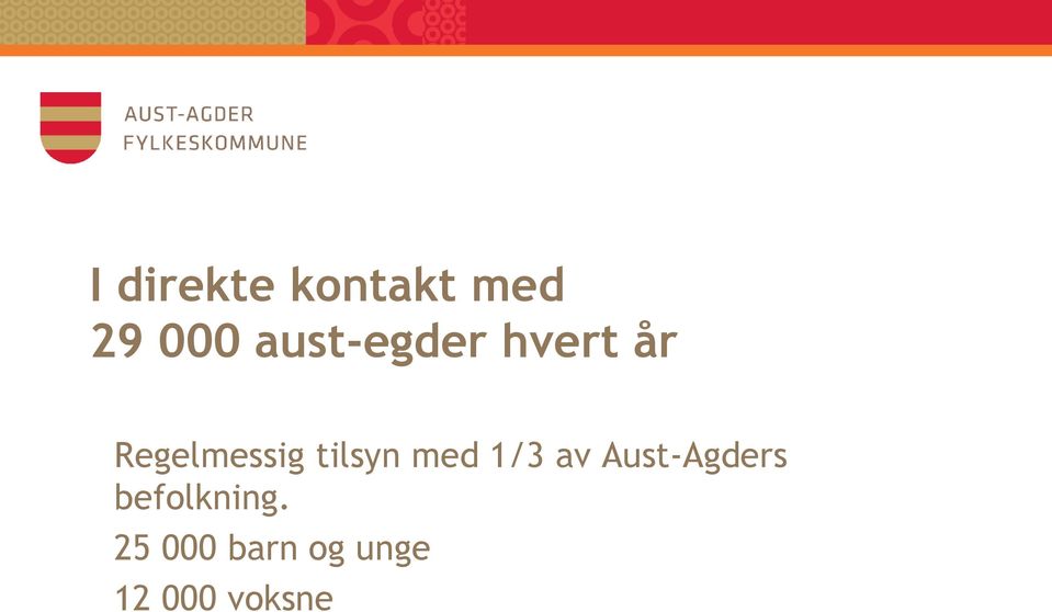 tilsyn med 1/3 av Aust-Agders