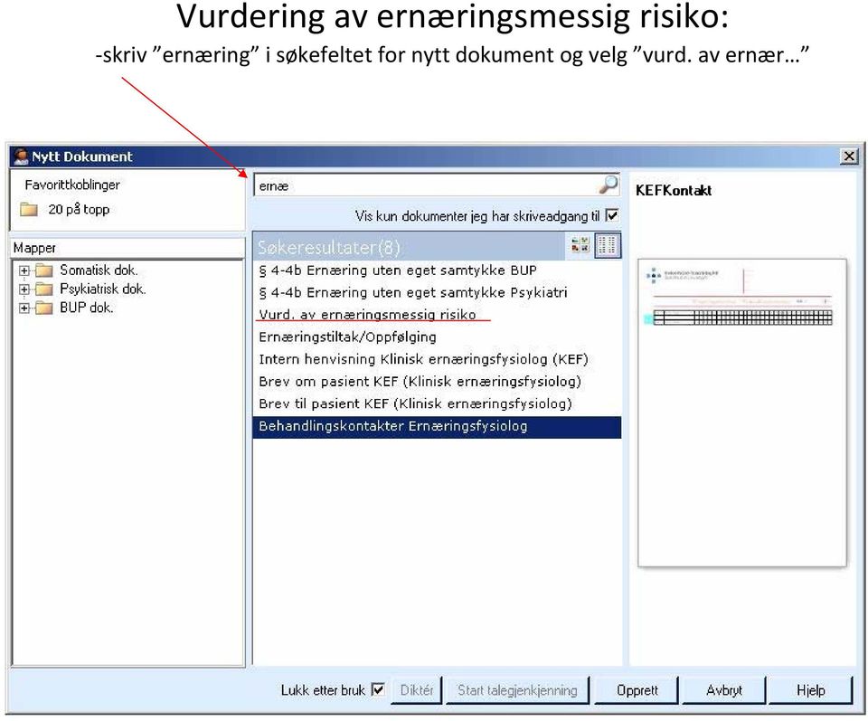 skriv ernæring i