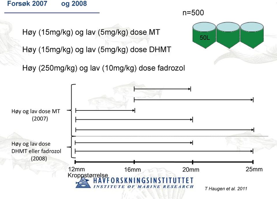 (10mg/kg) dose fadrozol Høy og lav dose MT (2007) Høy og lav dose