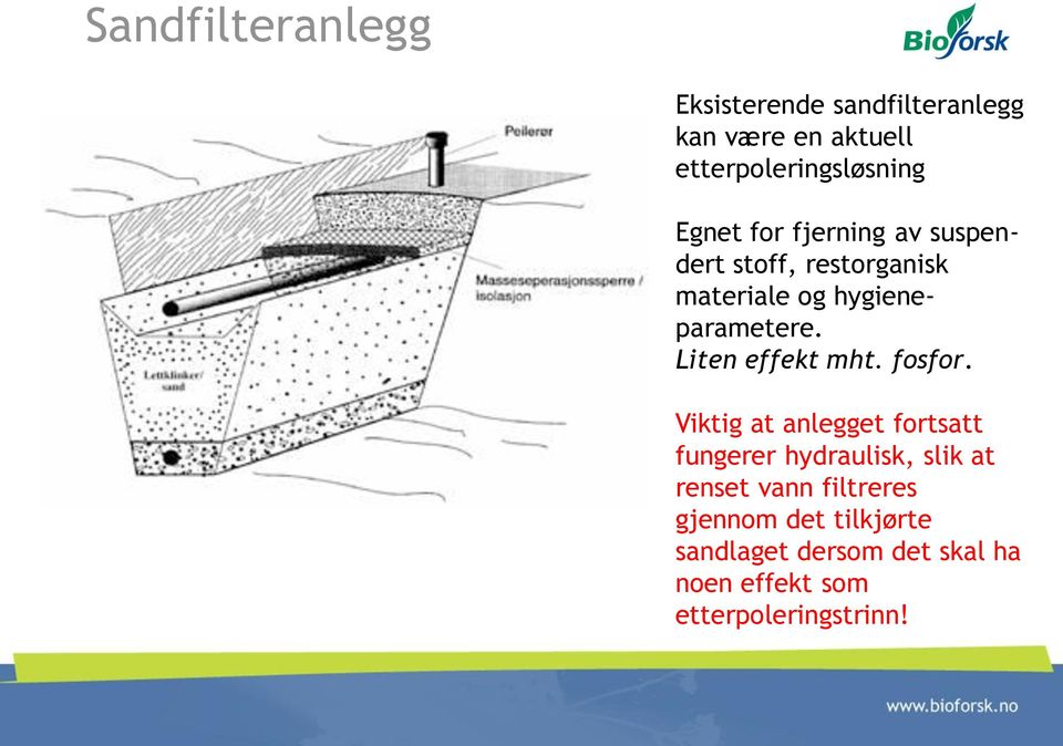 Liten effekt mht. fosfor.