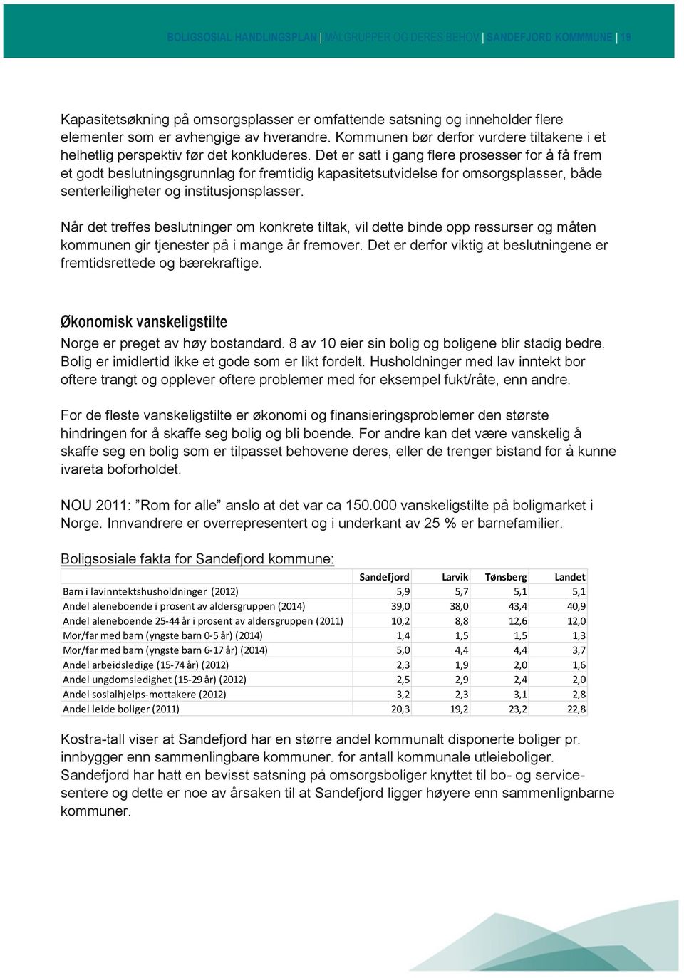 Det er satt i gang flere prosesser for å få frem et godt beslutningsgrunnlag for fremtidig kapasitetsutvidelse for omsorgsplasser, både senterleiligheter og institusjonsplasser.