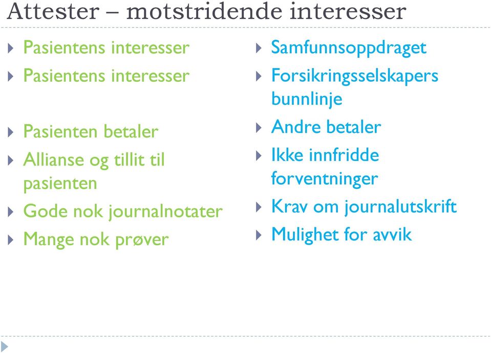 journalnotater Mange nok prøver Samfunnsoppdraget Forsikringsselskapers