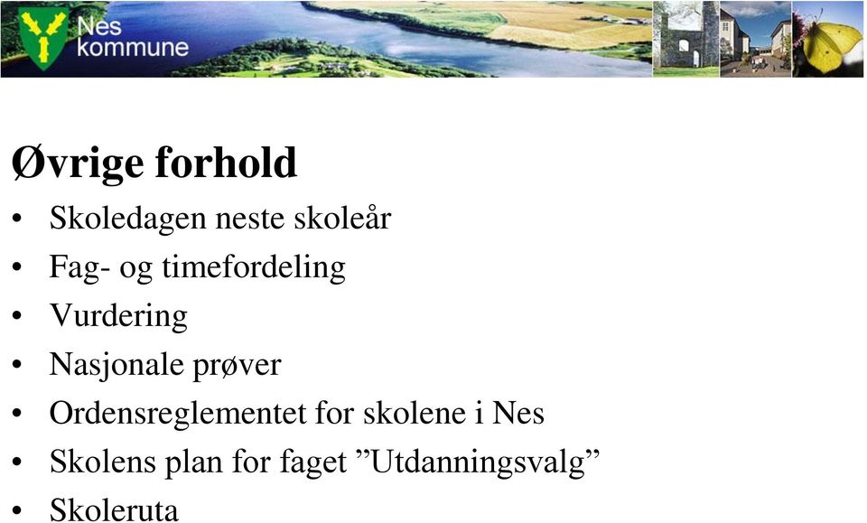 prøver Ordensreglementet for skolene i Nes