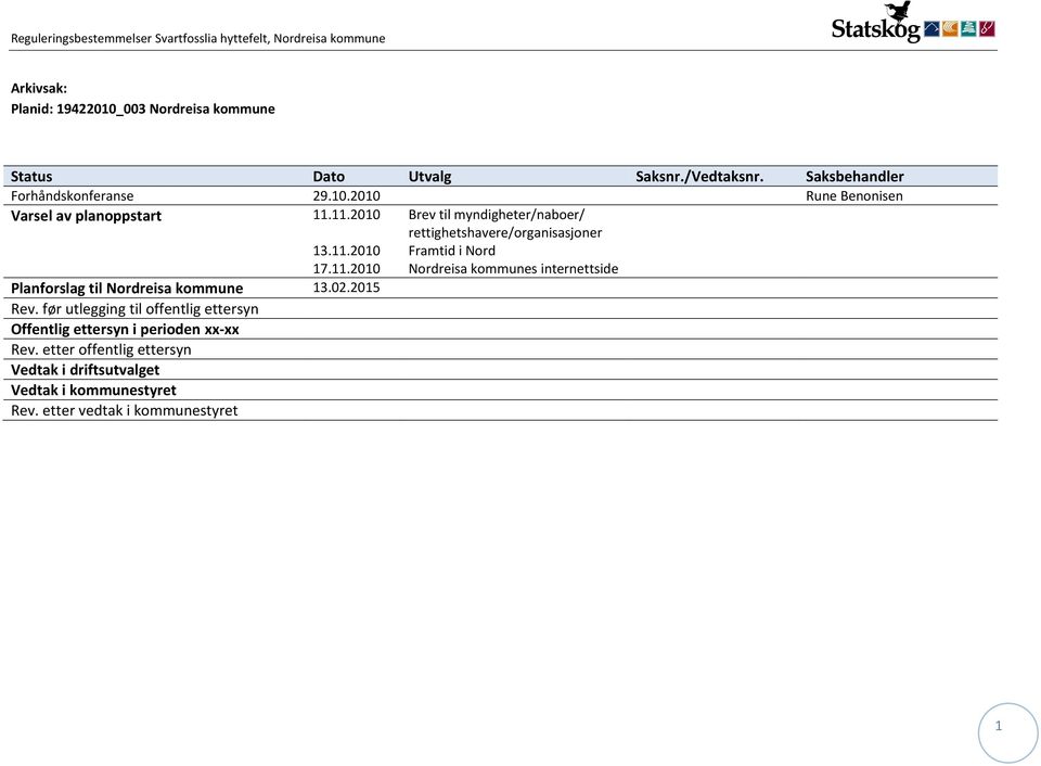 internettside Planforslag til Nordreisa kommune 13.02.2015 Rev.