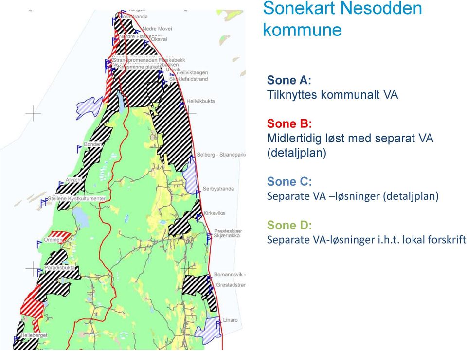 (detaljplan) Sone C: Separate VA løsninger