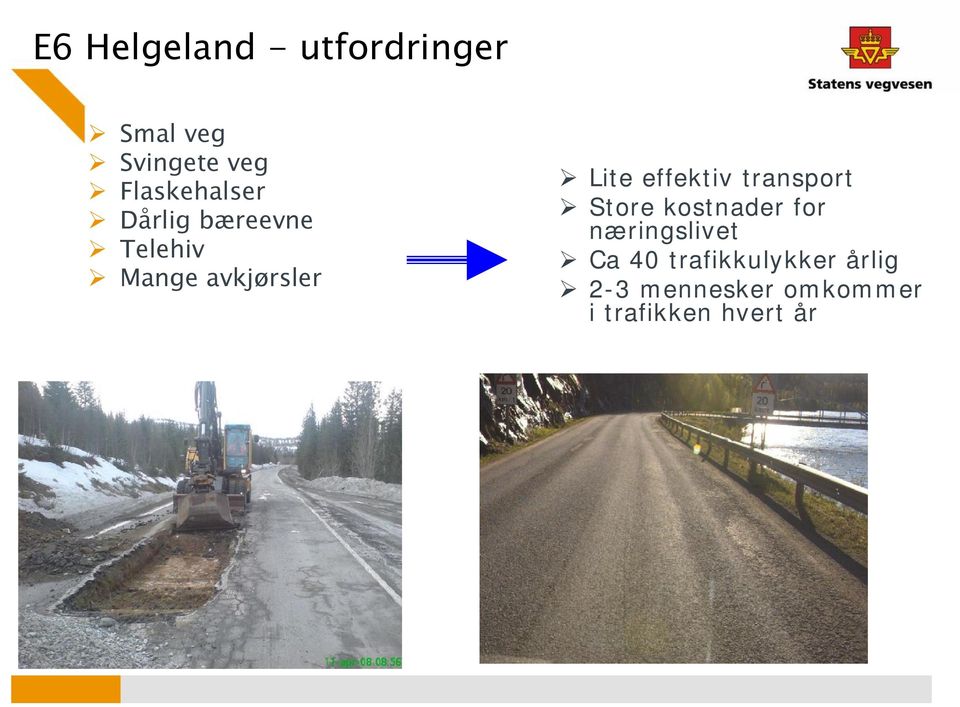 Lite effektiv transport Store kostnader for næringslivet