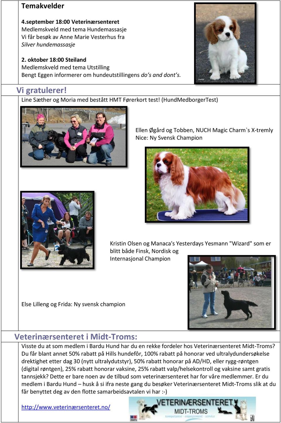 Infoblad for Bardu Hund Nr 1 august 2013 Kjære medlemmer! - PDF Free  Download