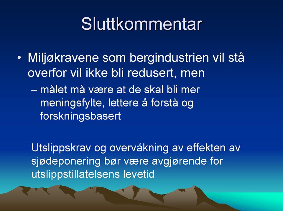 lettere å forstå og forskningsbasert Utslippskrav og overvåkning av