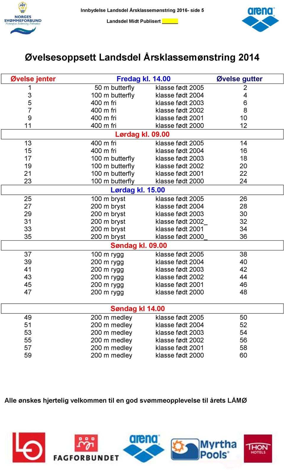 klasse født 2000 12 Lørdag kl. 09.