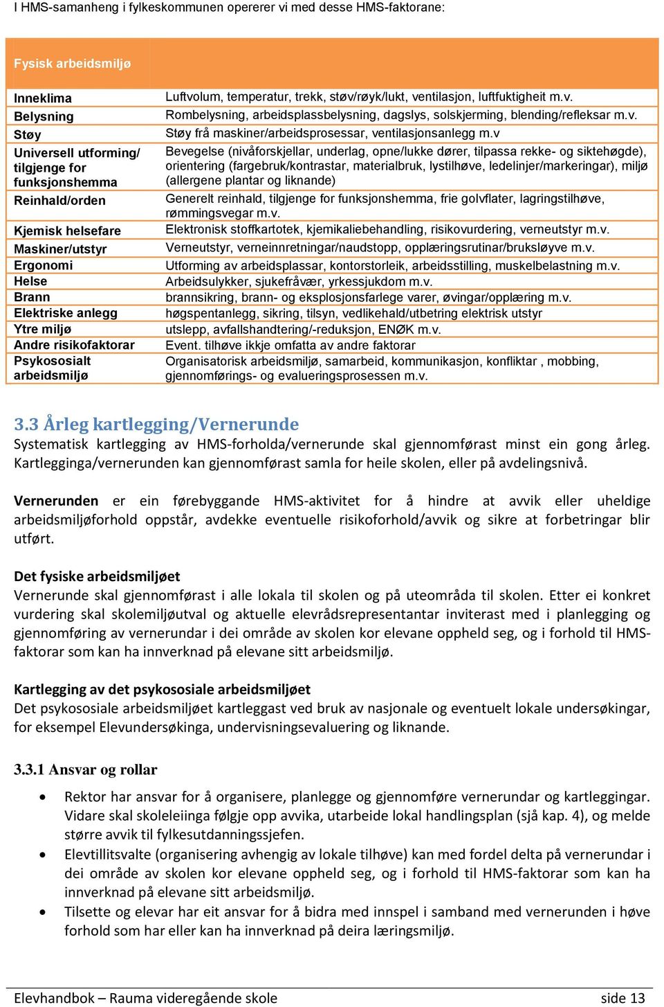 v Universell utforming/ tilgjenge for funksjonshemma Bevegelse (nivåforskjellar, underlag, opne/lukke dører, tilpassa rekke- og siktehøgde), orientering (fargebruk/kontrastar, materialbruk,