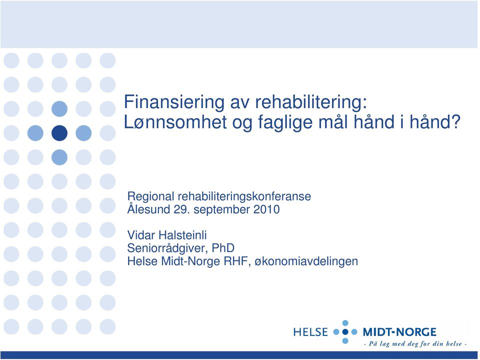 Regional rehabiliteringskonferanse Ålesund 29.