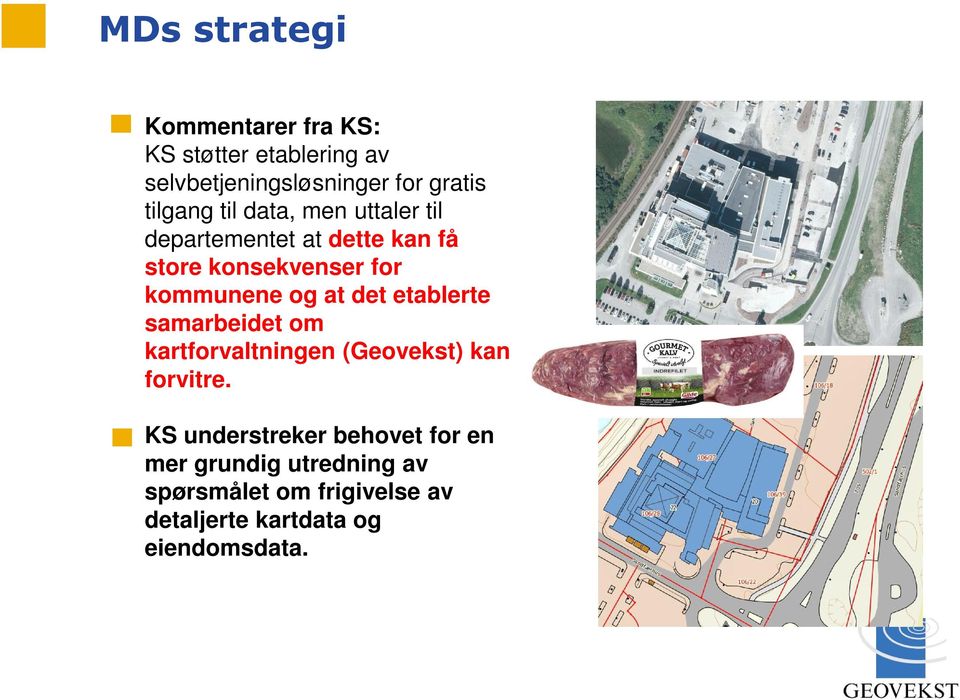 og at det etablerte samarbeidet om kartforvaltningen (Geovekst) kan forvitre.