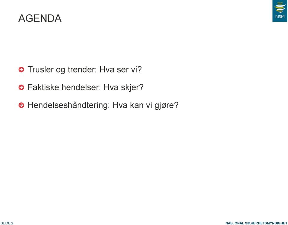 Faktiske hendelser: Hva