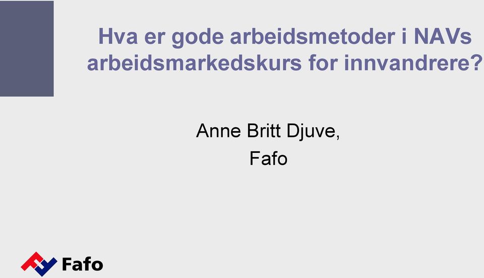 arbeidsmarkedskurs for