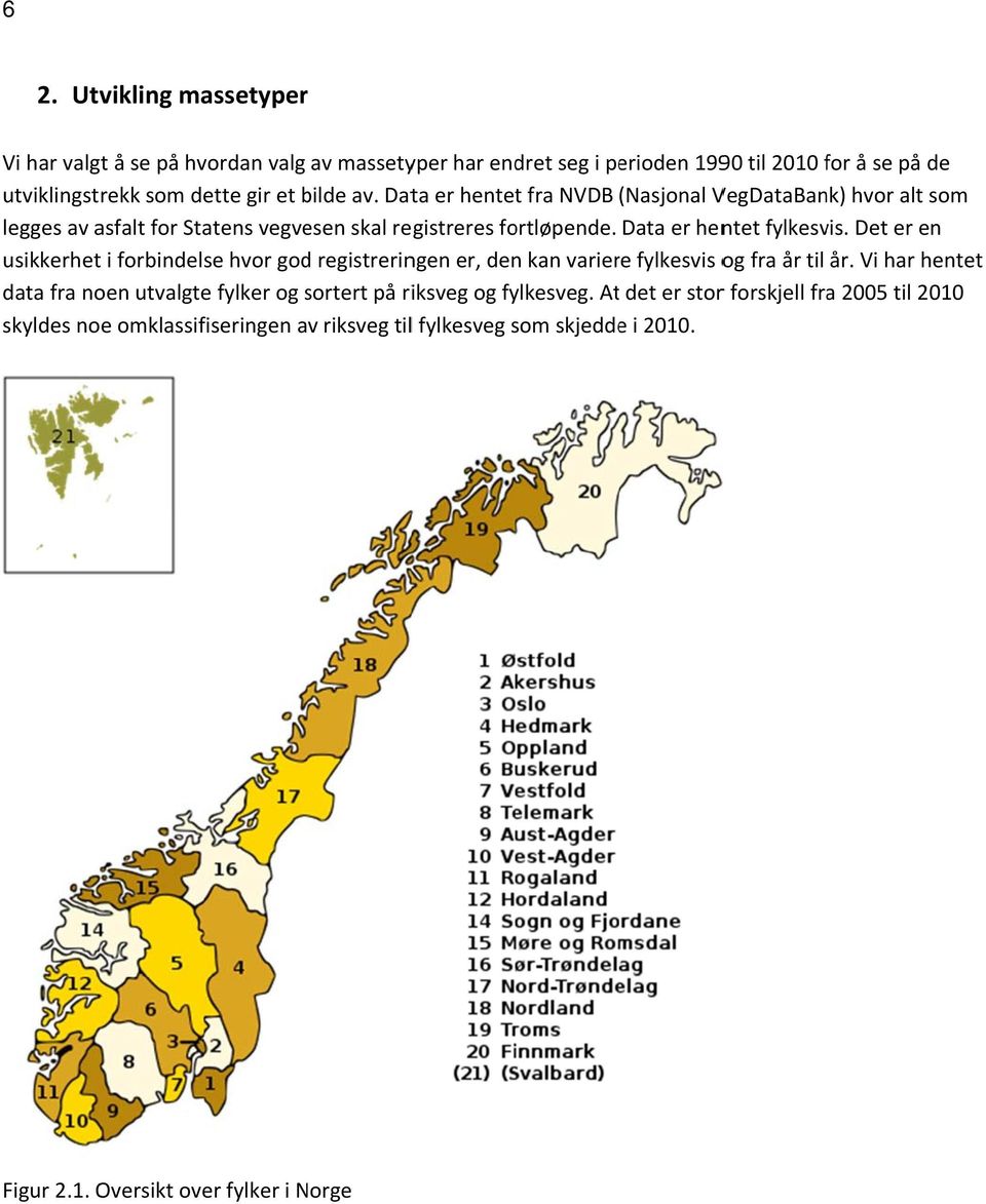 Det er en usikkerhet i forbindelse hvor god registreringen er, den kan variere fylkesvis og fra år til år.