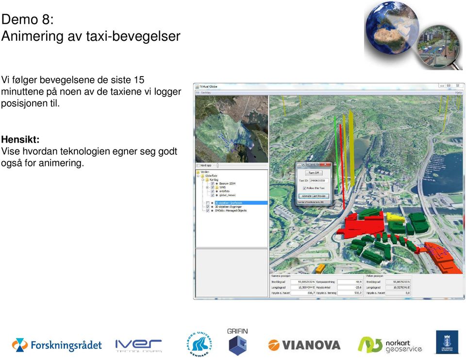 de taxiene vi logger posisjonen til.