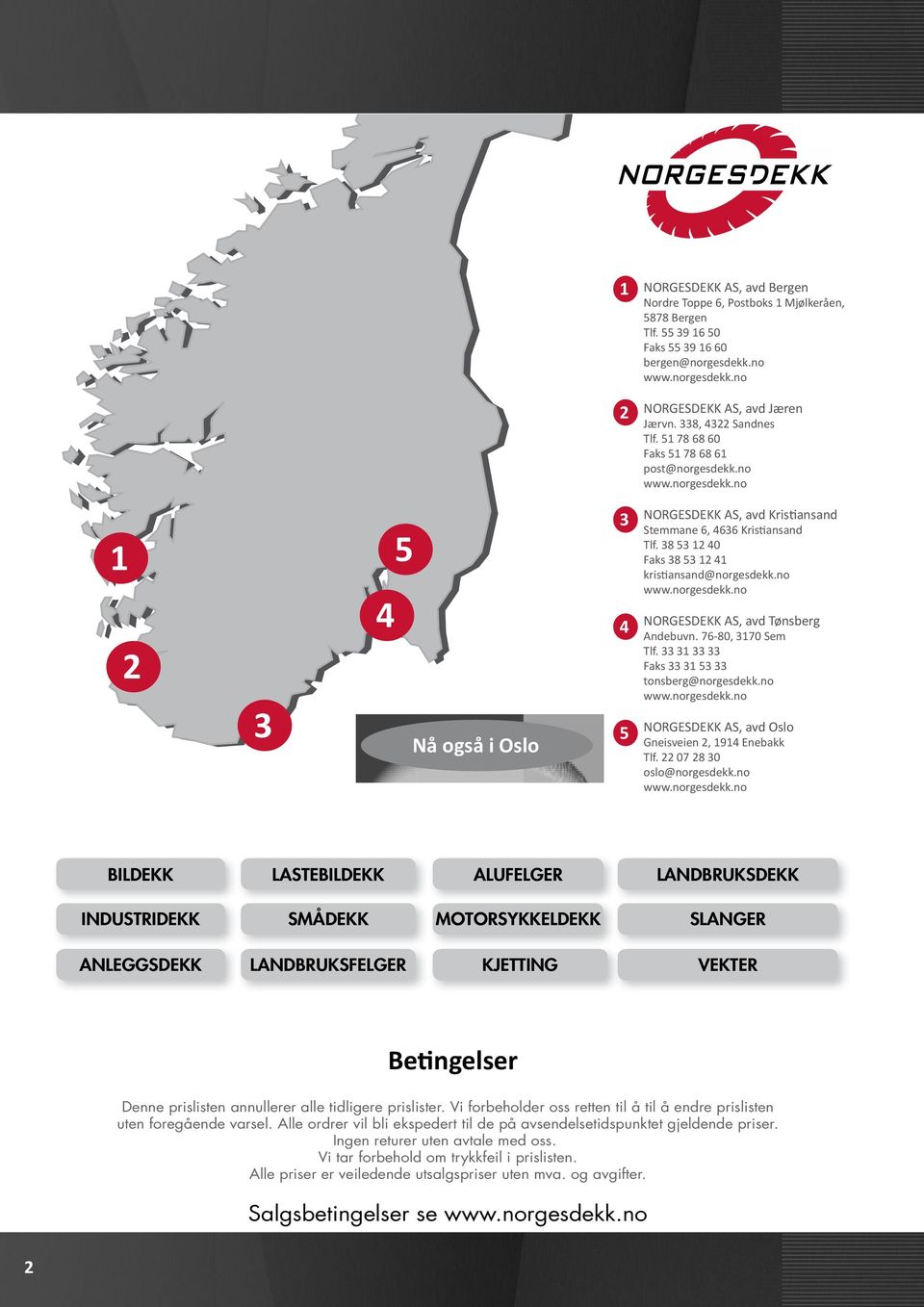 338, 4322 sandnes Tlf. 51 78 68 60 NORGESDEKK, Faks avd 51 78 Jæren 68 61 Solavn. 464, 4354 post@norgesdekk.no Voll Tlf. 51 78 68 60 Faks 51 78 68 61 post@norgesdekk.