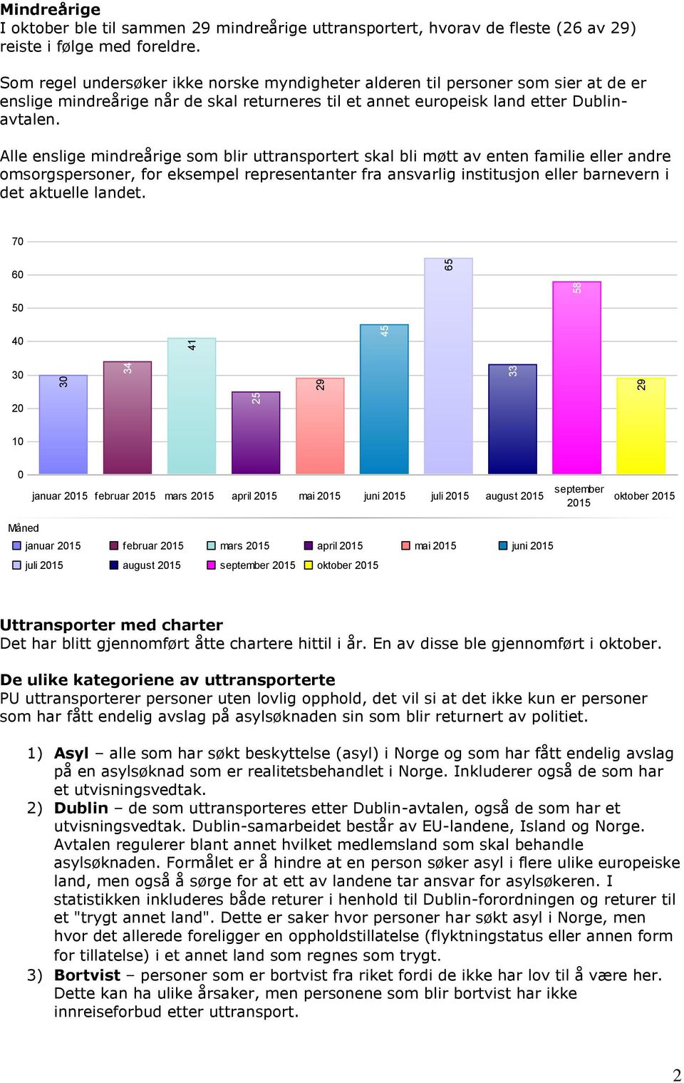 Alle enslige mindreårige som blir uttransportert skal bli møtt av enten familie eller andre omsorgspersoner, for eksempel representanter fra ansvarlig institusjon eller barnevern i det aktuelle