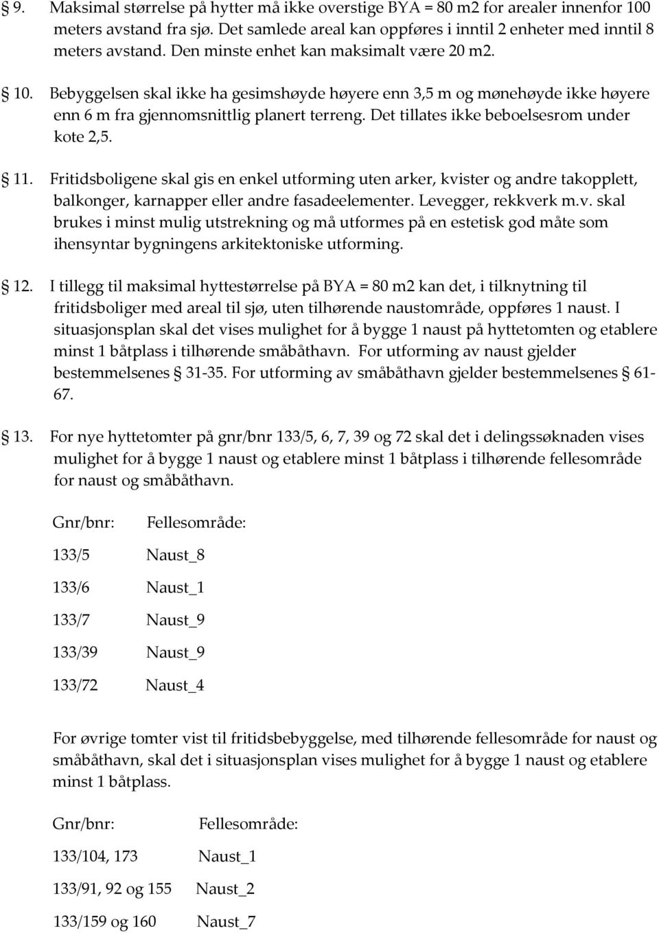 Det tillates ikke beboelsesrom under kote 2,5. 11. Fritidsboligene skal gis en enkel utforming uten arker, kvister og andre takopplett, balkonger, karnapper eller andre fasadeelementer.