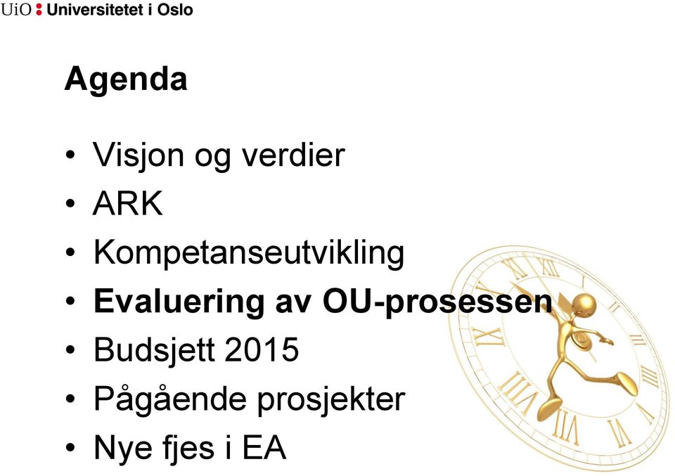 av OU-prosessen Budsjett 2015