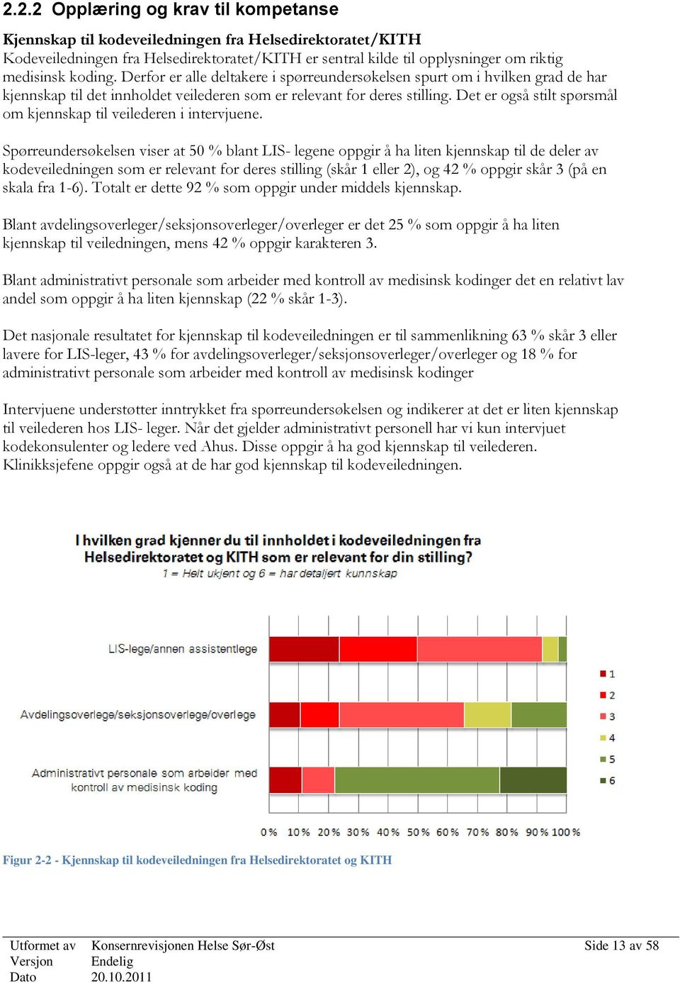 Det er også stilt spørsmål om kjennskap til veilederen i intervjuene.