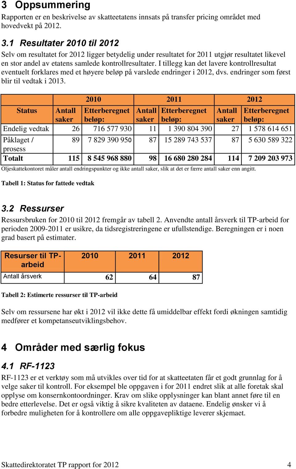 I tillegg kan det lavere kontrollresultat eventuelt forklares med et høyere beløp på varslede endringer i 2012, dvs. endringer som først blir til vedtak i 2013.