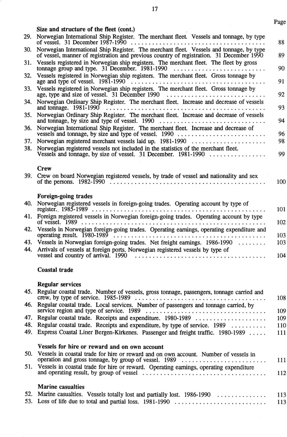 Vessels registered in Norwegian ship registers. The merchant fleet. The fleet by gross tonnage group and type. 31 December. 1981-1990 90 32. Vessels registered in Norwegian ship registers.