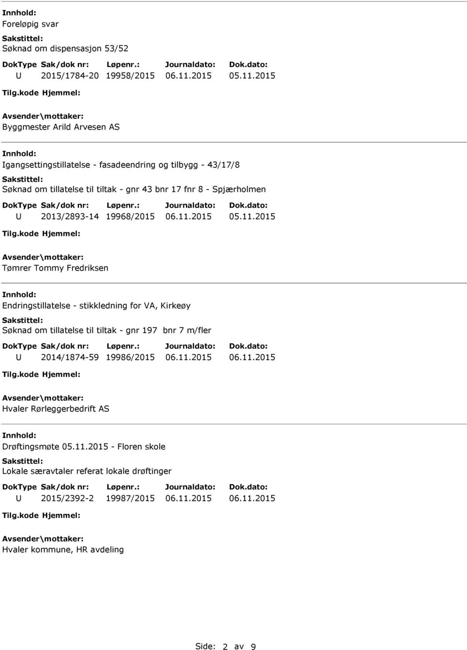 fnr 8 - Spjærholmen 2013/2893-14 19968/2015 05.11.