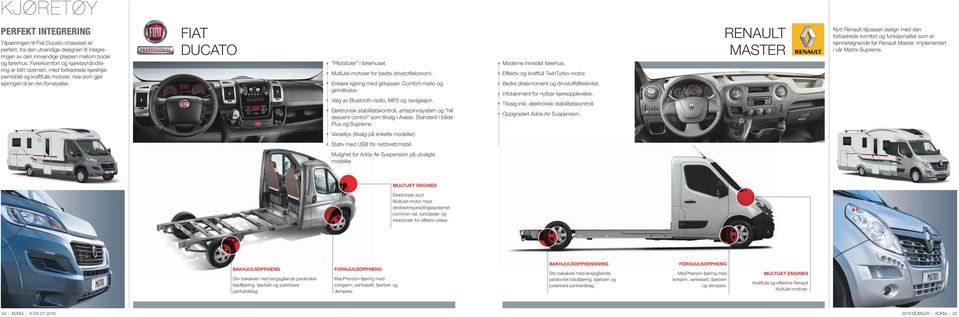 MultiJet-motorer for bedre drivstofføkonomi. Enklere kjøring med girkassen Comfort-matic og girindikator. Valg av Bluetooth-radio, MP3 og navigasjon.
