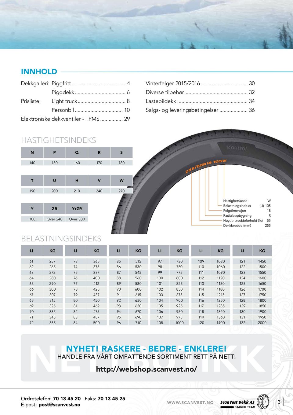 .. 36 HASTIGHETSINDEKS N P Q R S 140 150 160 170 180 T U H V W 190 200 210 240 270 Y ZR Y+ZR 300 Over 240 Over 300 Hastighetskode W Belastningsindeks (Li) 105 Felgdimensjon 18 Radialoppbygning R