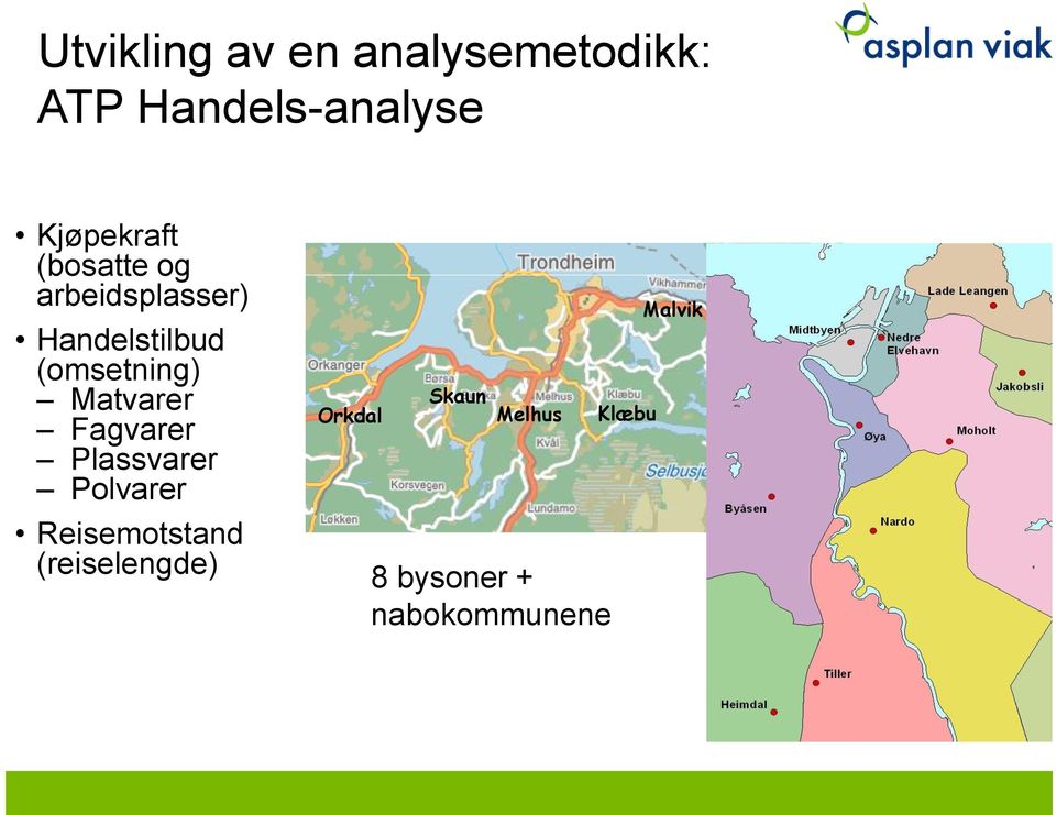 Fagvarer Plassvarer Polvarer Reisemotstand (reiselengde) Malvik