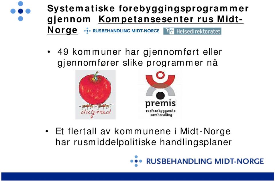 gjennomført eller gjennomfører slike programmer nå Et