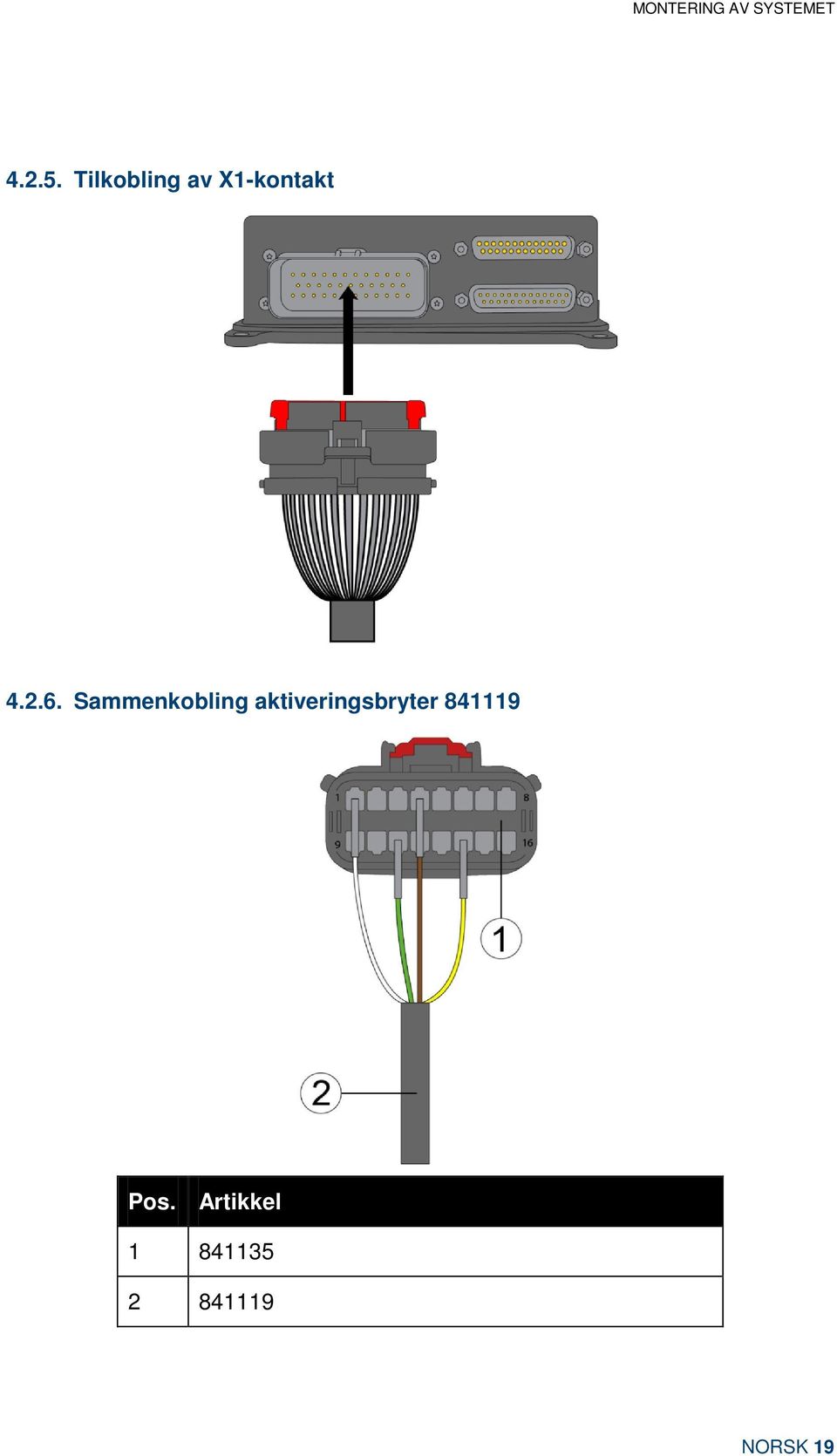 Sammenkobling aktiveringsbryter