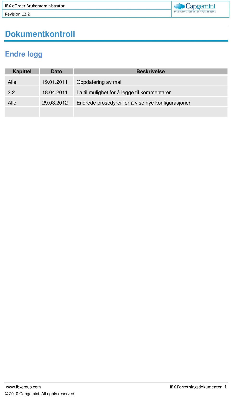 2011 La til mulighet for å legge til kommentarer Alle 29.03.