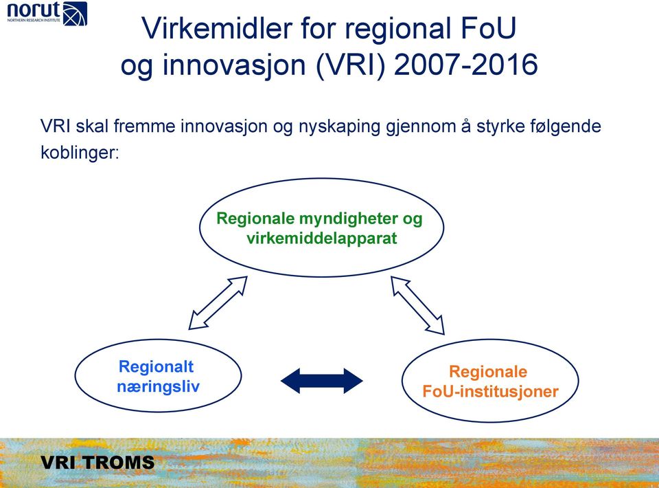 gjennom å styrke følgende koblinger: Regionale