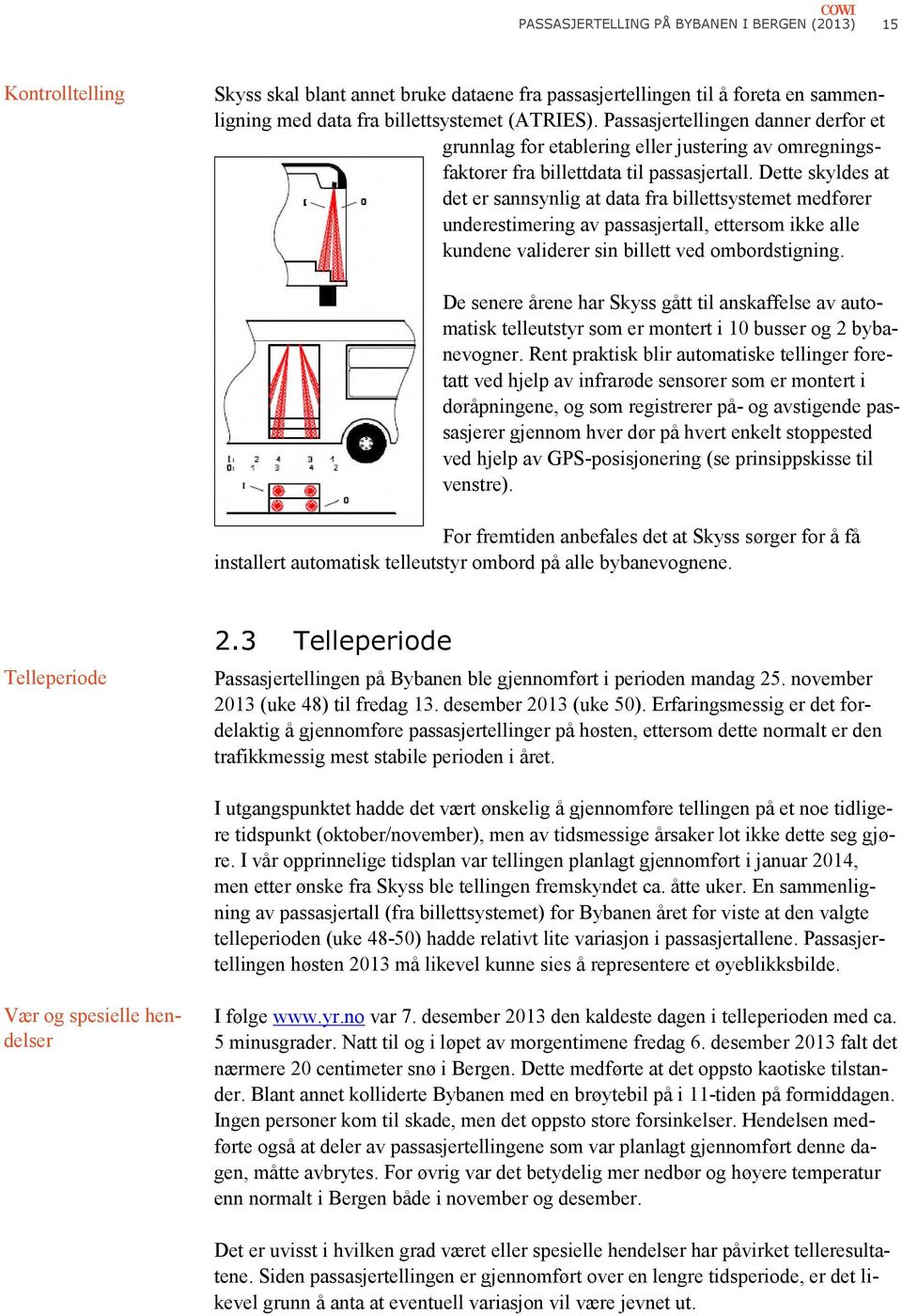 Dette skyldes at det er sannsynlig at data fra billettsystemet medfører underestimering av passasjertall, ettersom ikke alle kundene validerer sin billett ved ombordstigning.