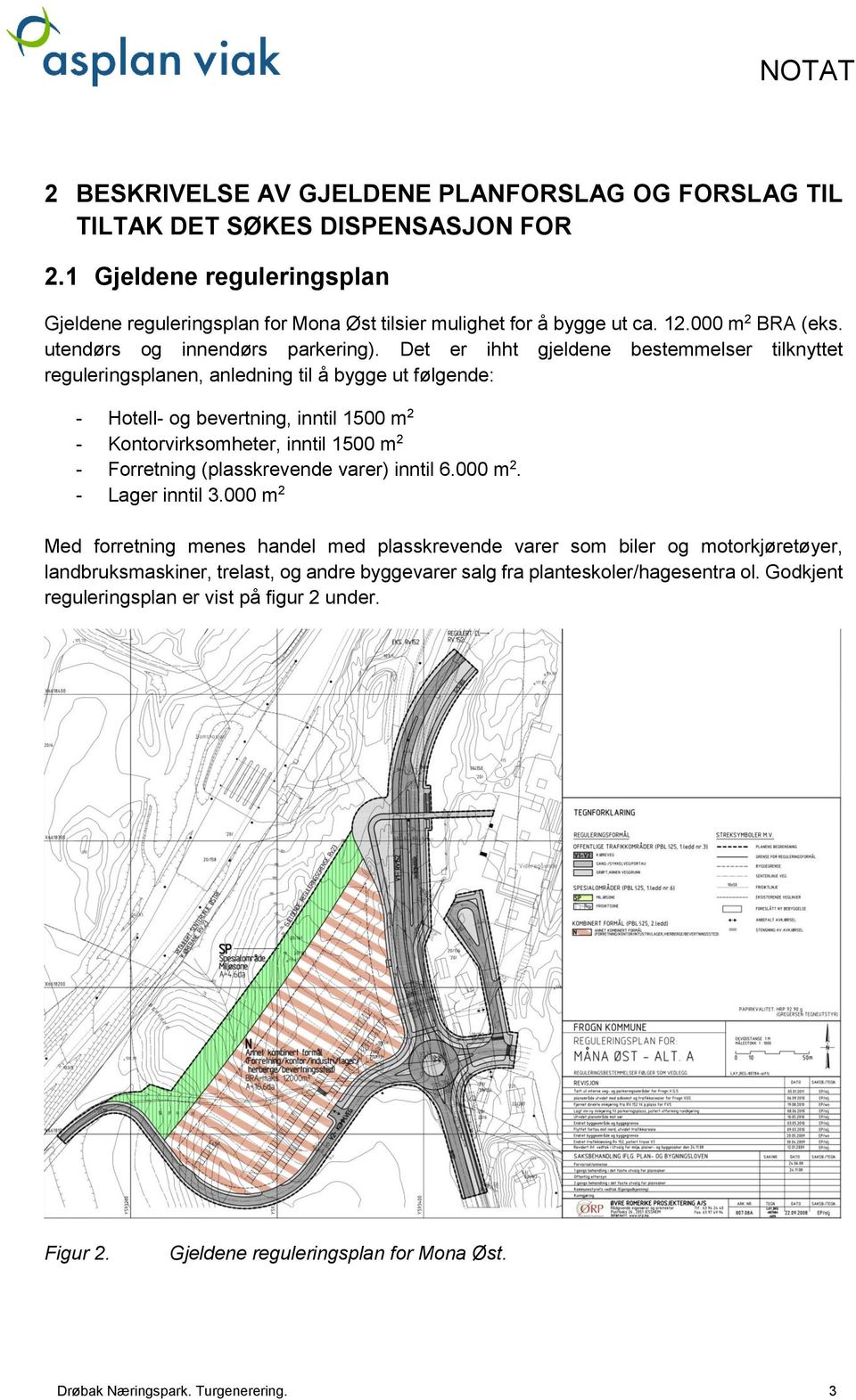 Det er ihht gjeldene bestemmelser tilknyttet reguleringsplanen, anledning til å bygge ut følgende: - Hotell- og bevertning, inntil 1500 m 2 - Kontorvirksomheter, inntil 1500 m 2 - Forretning