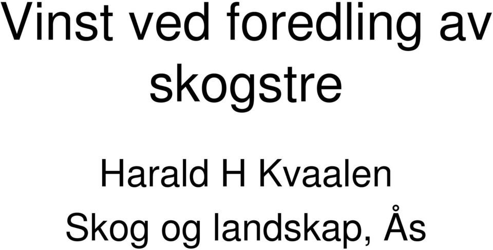 skogstre Harald H