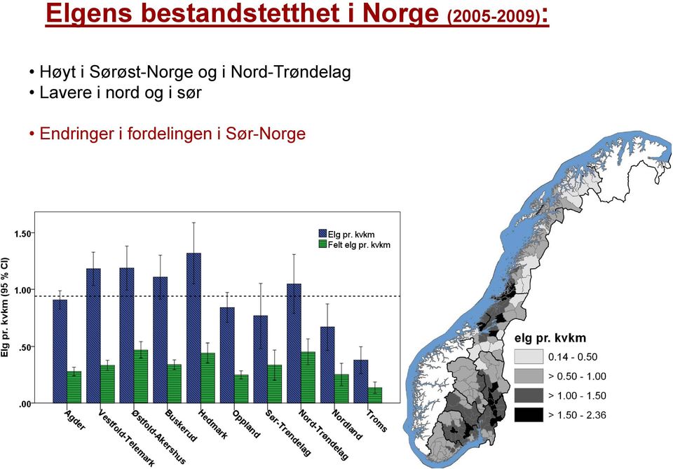 Sørøst-Norge og i Nord-Trøndelag