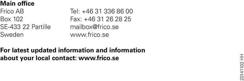 se Sweden www.frico.