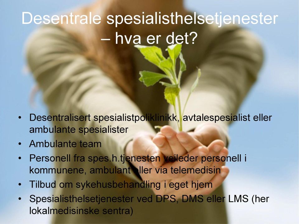 Ambulante team Personell fra spes.h.